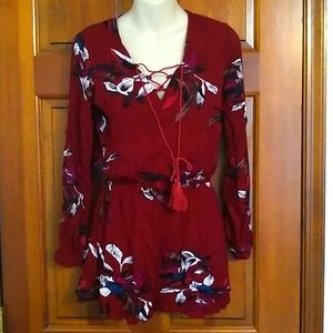Peppermint NanaMacs Boutique floral romper Sz S